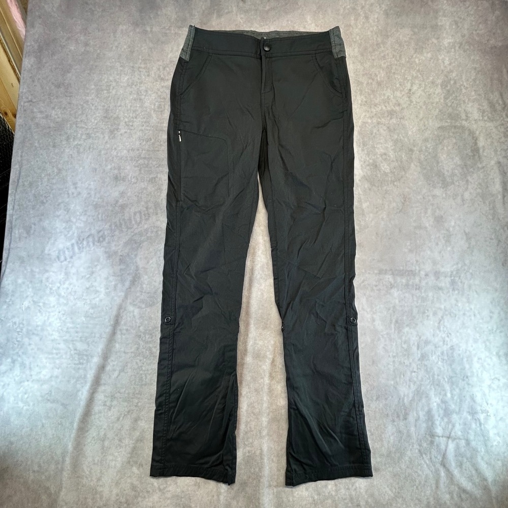Royal Robbins Hiking Pants Womens XS Black Trim Fit Roll Up Leg Outdoor Trail